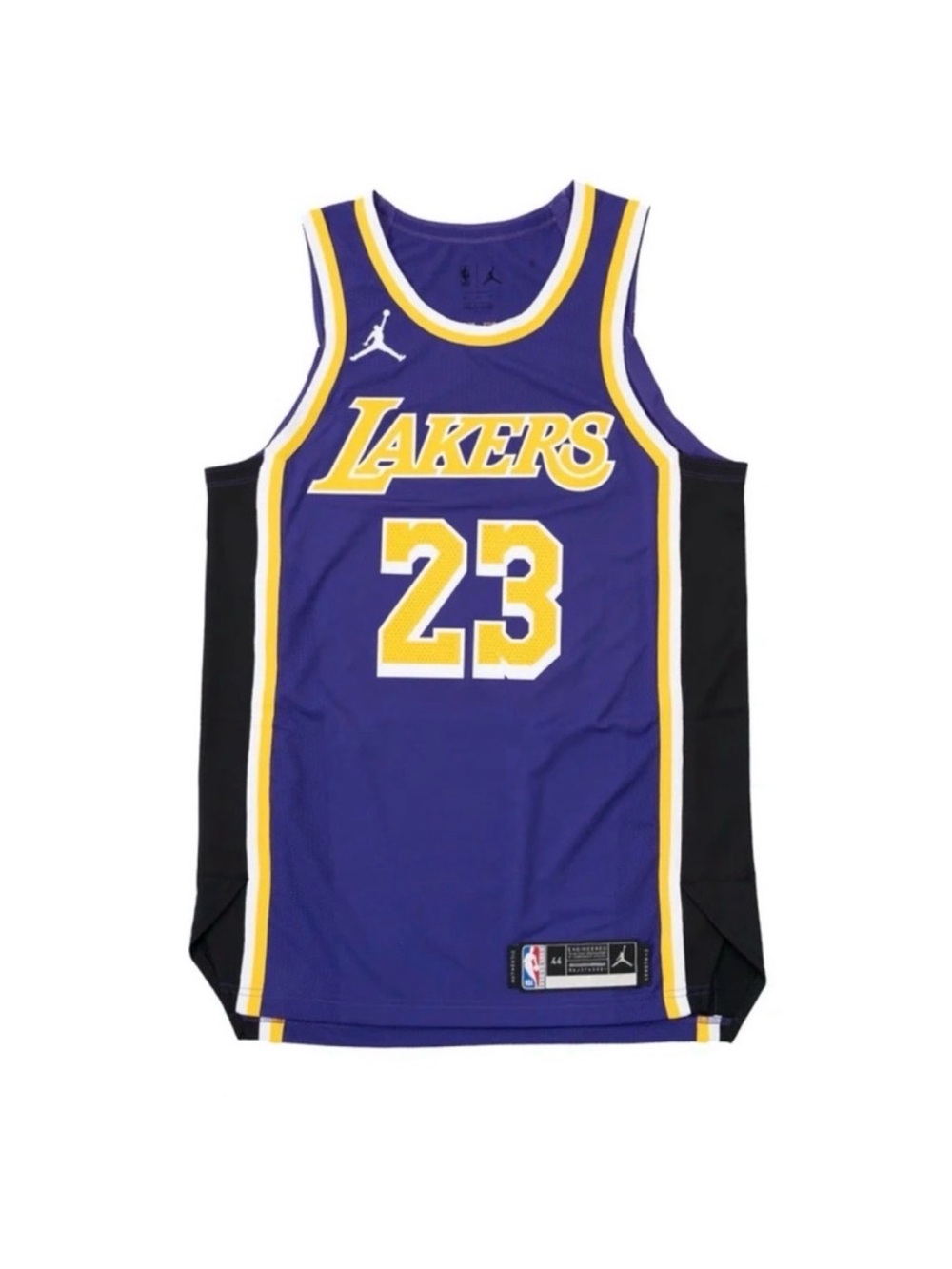 Nike Lakers #23 Purple and Gold Basketball Jersey